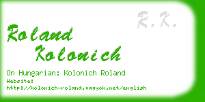 roland kolonich business card
